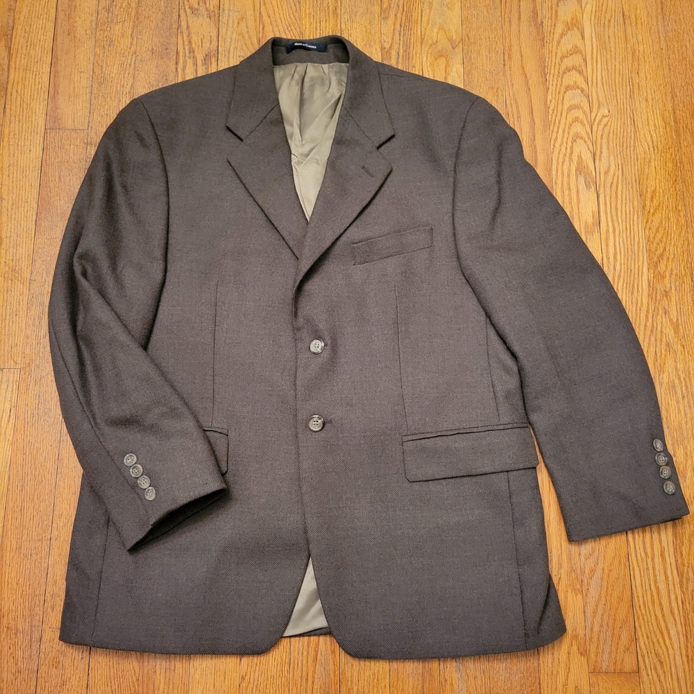Chaps 40S Blazer Green Lambswool Heritage Academia Earthy Granola Preppy Jacket